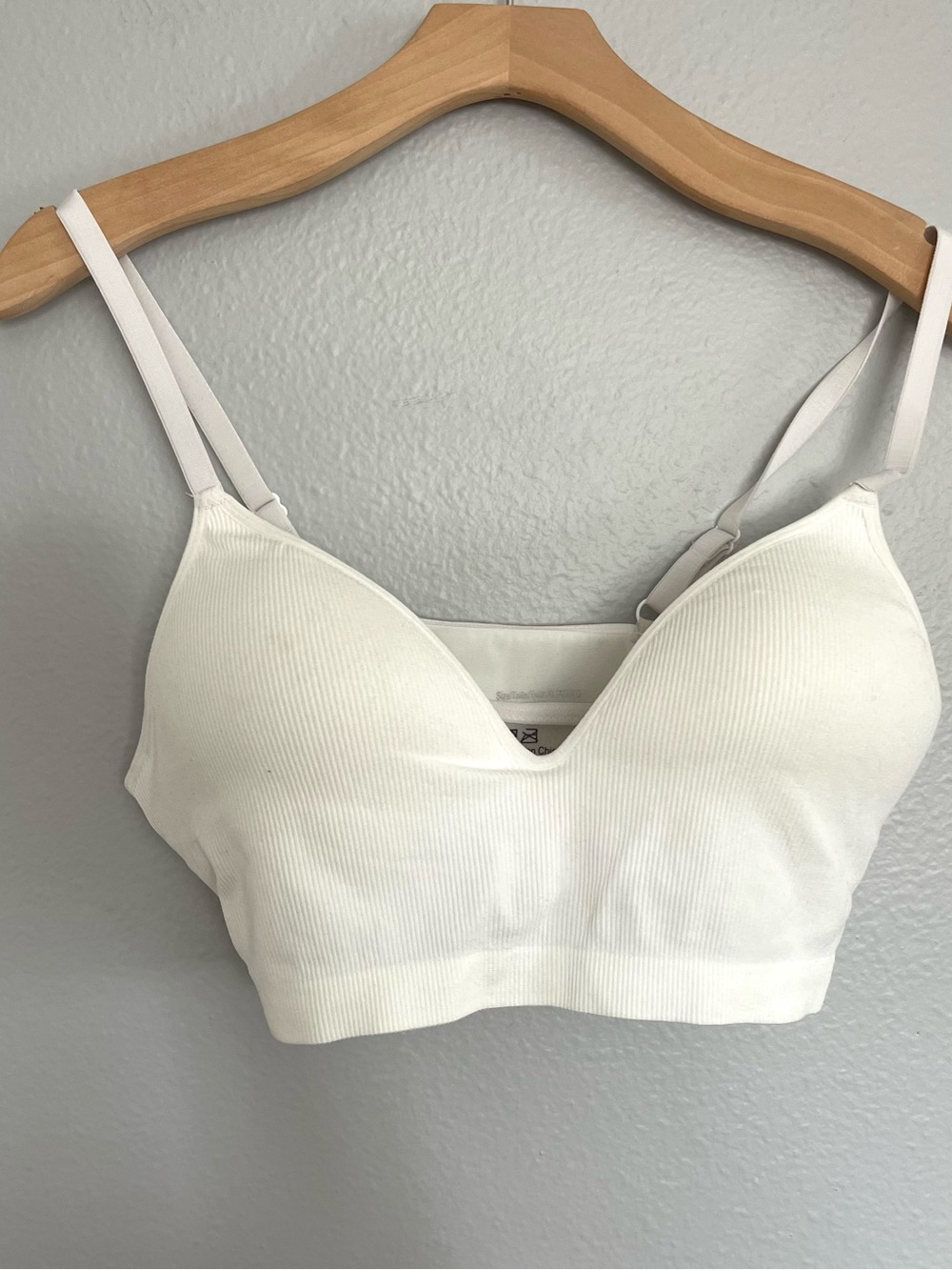 Seamless Ribbed White Bralette - Women Intimates & Sleepwear